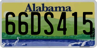 AL license plate 66DS415