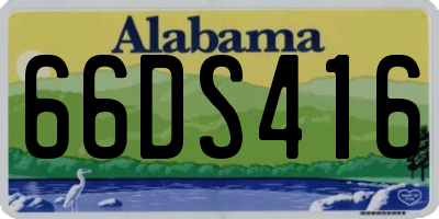 AL license plate 66DS416