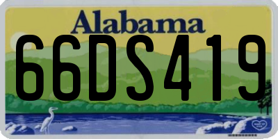 AL license plate 66DS419