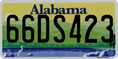 AL license plate 66DS423