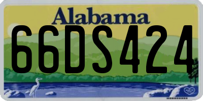 AL license plate 66DS424