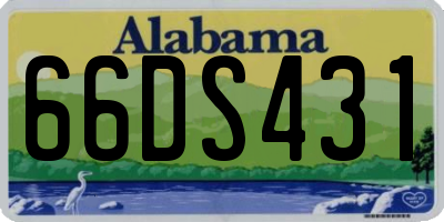 AL license plate 66DS431
