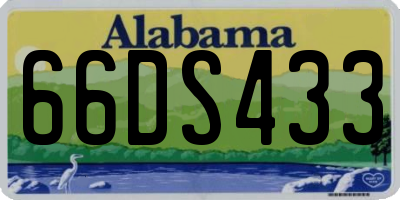 AL license plate 66DS433