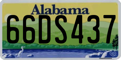 AL license plate 66DS437