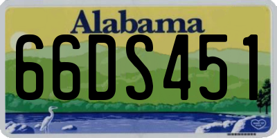 AL license plate 66DS451