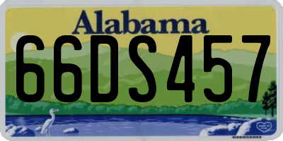 AL license plate 66DS457