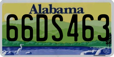 AL license plate 66DS463