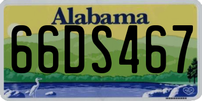 AL license plate 66DS467