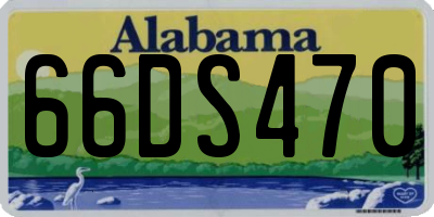 AL license plate 66DS470