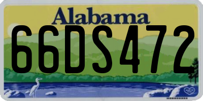 AL license plate 66DS472