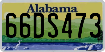 AL license plate 66DS473