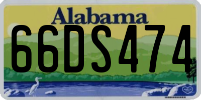 AL license plate 66DS474