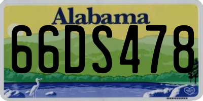AL license plate 66DS478