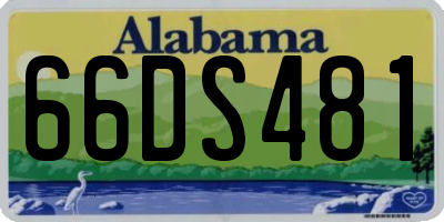 AL license plate 66DS481