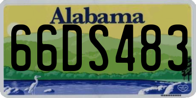 AL license plate 66DS483