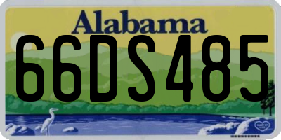 AL license plate 66DS485