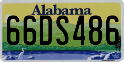 AL license plate 66DS486