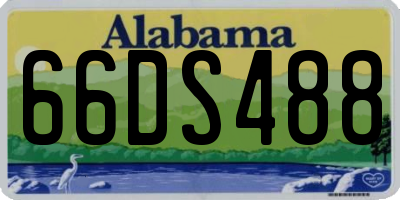 AL license plate 66DS488