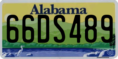 AL license plate 66DS489