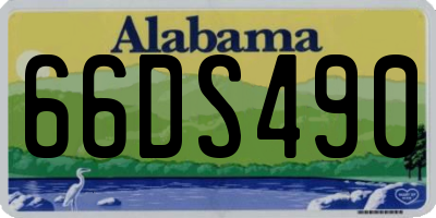 AL license plate 66DS490