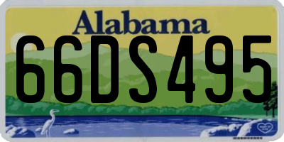 AL license plate 66DS495