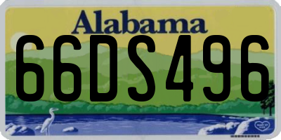AL license plate 66DS496