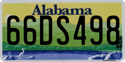 AL license plate 66DS498