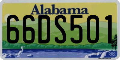 AL license plate 66DS501