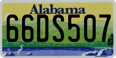 AL license plate 66DS507
