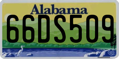 AL license plate 66DS509