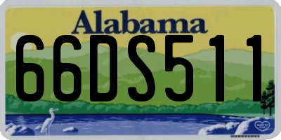 AL license plate 66DS511