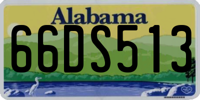 AL license plate 66DS513