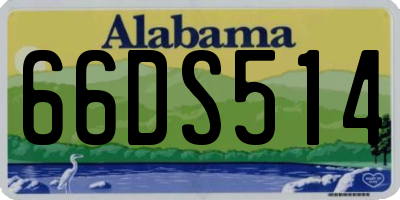 AL license plate 66DS514