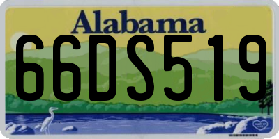 AL license plate 66DS519