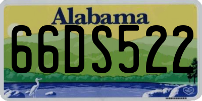 AL license plate 66DS522