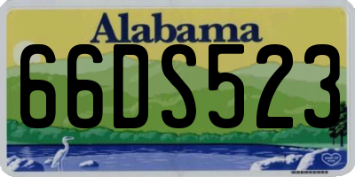 AL license plate 66DS523