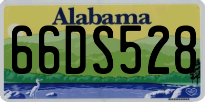 AL license plate 66DS528