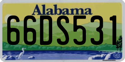 AL license plate 66DS531
