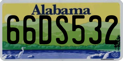 AL license plate 66DS532