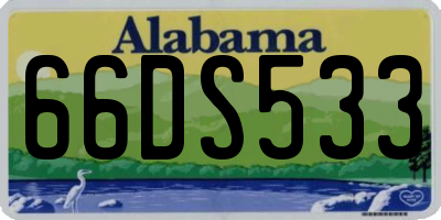 AL license plate 66DS533