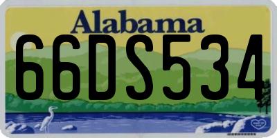 AL license plate 66DS534