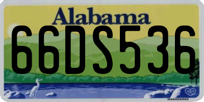 AL license plate 66DS536