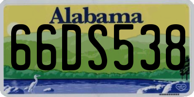 AL license plate 66DS538