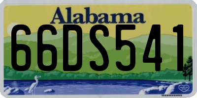 AL license plate 66DS541