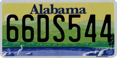 AL license plate 66DS544