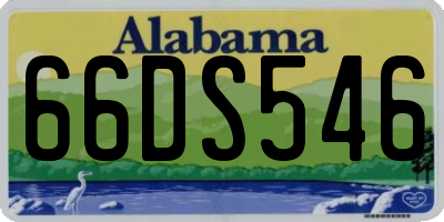 AL license plate 66DS546