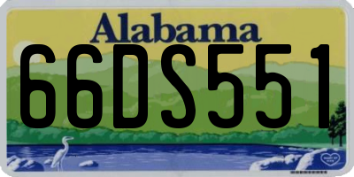 AL license plate 66DS551