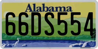 AL license plate 66DS554