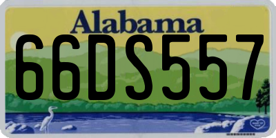 AL license plate 66DS557