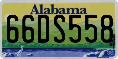 AL license plate 66DS558